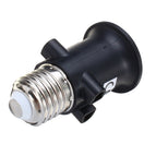 100PCS AC100-240V 4A PBT Fireproof E27 Bulb Adapter Lamp Holder Base Socket Conversion with EU Plug for led bulb Lights