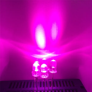 100PCS Pink LED Diode 5mm Clear Light-Emitting-Diodes Lampada Pink Diodo 5 mm Round LED Diod Brightness LED 5mm Lampada Head