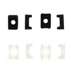 100PCs 4.6mm Cable Tie Mount Wire Buddle Saddle Type Plastic Holder White Black