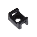 100PCs 4.6mm Cable Tie Mount Wire Buddle Saddle Type Plastic Holder White Black
