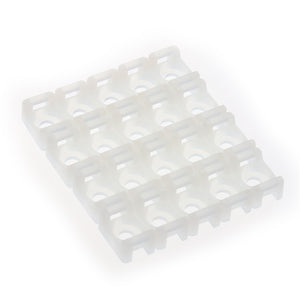 100PCs 4.6mm Cable Tie Mount Wire Buddle Saddle Type Plastic Holder White Black