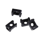 100PCs 4.6mm Cable Tie Mount Wire Buddle Saddle Type Plastic Holder White Black