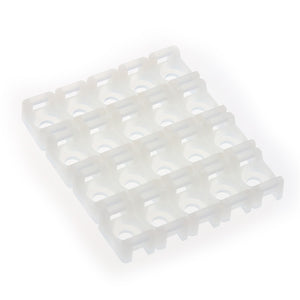100PCs 4.6mm Cable Tie Mount Wire Buddle Saddle Type Plastic Holder White Black