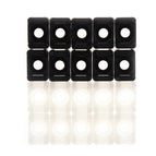 100Pcs 4.6mm IMC Black  and white  Width Cable Tie Base Saddle Type Mount Wire Holder