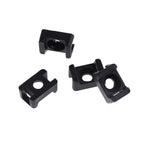 100Pcs 4.6mm IMC Black  and white  Width Cable Tie Base Saddle Type Mount Wire Holder