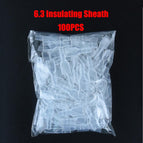 100Pcs/Lot 2.8/4.8/6.3mm Female and Male Crimp Terminal Connector Gold Brass/Silver Car Speaker Electric Wire Connectors Set