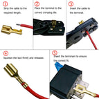 100Pcs/Lot 2.8/4.8/6.3mm Female and Male Crimp Terminal Connector Gold Brass/Silver Car Speaker Electric Wire Connectors Set
