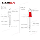 100pcs 5mm Flashing LED Light Emitting Diode Lamp Bulb RGB White Red Blue Green Yellow 3V Flickering Blinking Arduino Indicator