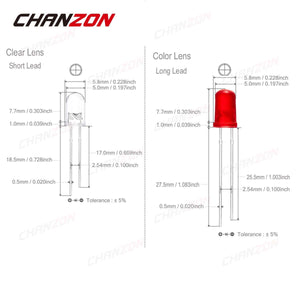 100pcs 5mm Flashing LED Light Emitting Diode Lamp Bulb RGB White Red Blue Green Yellow 3V Flickering Blinking Arduino Indicator