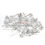 100pcs 5mm Straw Hat UV Purple Light Wide Angle Ultraviolet 395nm - 400nm Transparent 5 mm 20mA 3V Light-Emitting Diode LED Lamp