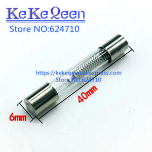 100pcs 6*40mm 5KV Microwave Oven Fuse 0.5A 0.6A 0.65A 0.7A 0.75A 0.8A 0.85A 0.9A Glass Tube Fuse 5000V 6x40mm High-voltage Fuse