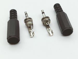 100pcs Audio Male 2.5mm Plug Jack Soldering connector adapter