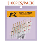 100pcs Nakamichi Banana plug 24K Gold Plated Copper BFA 4mm Banana connector Male Speaker plug black&red