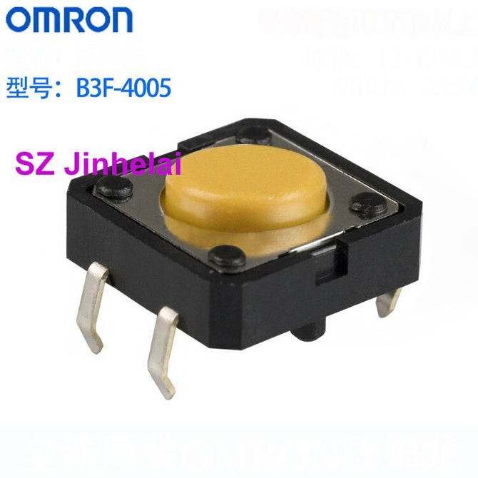 100pcs OMRON B3F-4005 Authentic original TACTILE SWITCH 2.55N,Key button 12*12*4.3mm кнопка