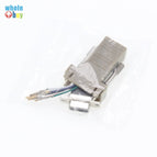 100pcs/lot DB9 Female To RJ12 RJ45 Female DB9 To RJ45 DB9 To RJ12 Adapter for Computer Connection of 9-pin Serial Port