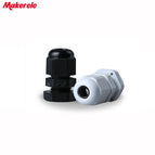 100pcs/lots Cable Glands  PG7  Plastic Nylon Waterproof Joints IP68 cable connector for 3-6.5mm cable Black/white
