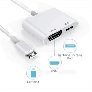 1080P Lightning To HDMI-Compatible 2 Ports Splitter Cable Converter Digital AV Adapter Phone Accessories for iPhone iPad To TV