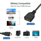1080P Micro HDMI Adapter zu HDMI kabel hdmi extender Kabel  Männlich zu Weiblich Micro HDMI Konverter for notebook HDTV gopro TV