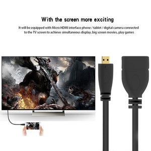 1080P Micro HDMI to HDMI cable hdmi extender Cable Adapter Male to Female Micro HDMI Converter for projector HDTV Gopro TV 15cm