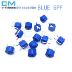 10PCS 6mm Trimmer Variable Ceramic Capacitor 3PF 5PF 10PF 20PF 30PF 40PF 50PF 60PF 70PF 120PF Adjustable capacitors for Arduino