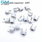 10PCS 6mm Trimmer Variable Ceramic Capacitor 3PF 5PF 10PF 20PF 30PF 40PF 50PF 60PF 70PF 120PF Adjustable capacitors for Arduino
