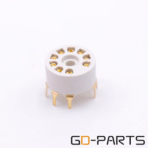 10PCS PCB Mount Plastic 9pin Vacuum Tube Socket for 12AX7 12AT7 12AU7 EL84 6N1 ECC82 ECC83 ECC81 Vintage Hifi Audio TUBE AMP DIY