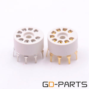 10PCS PCB Mount Plastic 9pin Vacuum Tube Socket for 12AX7 12AT7 12AU7 EL84 6N1 ECC82 ECC83 ECC81 Vintage Hifi Audio TUBE AMP DIY