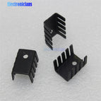 10PCS TO-220 Heat Sink Black TO220 19x15x10mm IC Heat Sink Aluminum Good