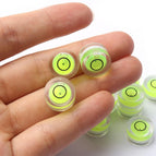 10Pcs 14x8mm Round Bubble Level Mini Spirit Level Bullseye Level Measurement Instrument Tools Stick-on Disc Bubble Level Circle