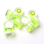 10Pcs 14x8mm Round Bubble Level Mini Spirit Level Bullseye Level Measurement Instrument Tools Stick-on Disc Bubble Level Circle