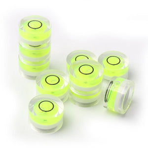 10Pcs 14x8mm Round Bubble Level Mini Spirit Level Bullseye Level Measurement Instrument Tools Stick-on Disc Bubble Level Circle