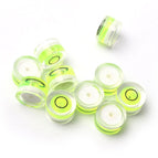 10Pcs 14x8mm Round Bubble Level Mini Spirit Level Bullseye Level Measurement Instrument Tools Stick-on Disc Bubble Level Circle