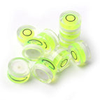 10Pcs 14x8mm Round Bubble Level Mini Spirit Level Bullseye Level Measurement Instrument Tools Stick-on Disc Bubble Level Circle