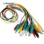 10Pcs 50cm Alligator Clips Electrical DIY Test Leads Alligator Double-ended Crocodile Clips Roach Clip Test Jumper Wire