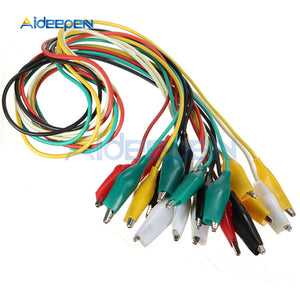 10Pcs 50cm Alligator Clips Electrical DIY Test Leads Alligator Double-ended Crocodile Clips Roach Clip Test Jumper Wire
