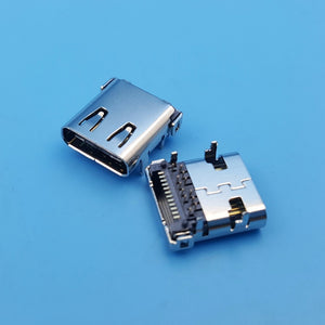10Pcs High Speed USB 3.1 Type C Female 24Pin 4Legs PCB Mount Solder Socket Connector