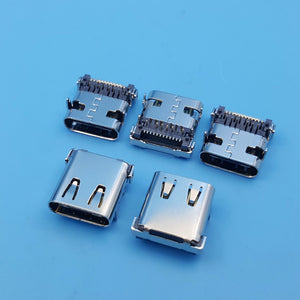 10Pcs High Speed USB 3.1 Type C Female 24Pin 4Legs PCB Mount Solder Socket Connector wholesale bulk price