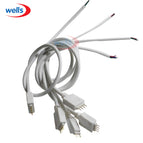 10Pcs Male Connector Cable 4 pin Wire for RGB 5050 3528 RGB Led Strip White