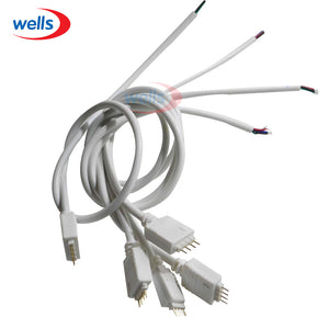 10Pcs Male Connector Cable 4 pin Wire for RGB 5050 3528 RGB Led Strip White