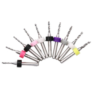10Pcs Pcb Mini Drill 0.1-1/ 0.3-1.2/0.6-1.5/1.5-2.4/ 2.1-3.0Mm Tungsten Steel Carbide For Circuit Board Cnc Drill Bits Machine