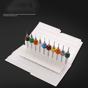 10Pcs Pcb Mini Drill 0.1-1/ 0.3-1.2/0.6-1.5/1.5-2.4/ 2.1-3.0Mm Tungsten Steel Carbide For Circuit Board Cnc Drill Bits Machine