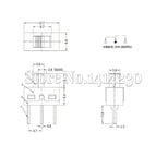 10Pcs SS12D10 SS12D11 Toggle Switch 3Pins Straight Feet 1P2T Handle High 5mm Spacing Of 4.7mm 3A 250V SS12D10G5