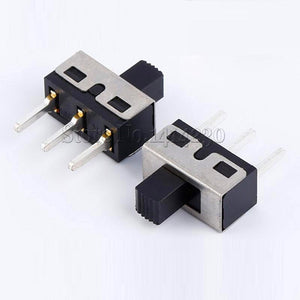 10Pcs SS12D10 SS12D11 Toggle Switch 3Pins Straight Feet 1P2T Handle High 5mm Spacing Of 4.7mm 3A 250V SS12D10G5