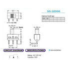 10Pcs SS12D10 SS12D11 Toggle Switch 3Pins Straight Feet 1P2T Handle High 5mm Spacing Of 4.7mm 3A 250V SS12D10G5