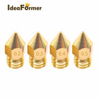 10pcs 3D Printer MK8 Brass Nozzle 0.2/0.3/0.4/0.5mm Extruder Print Head Nozzle For 1.75mm Filament CR10 CR10S 3D Printer Parts