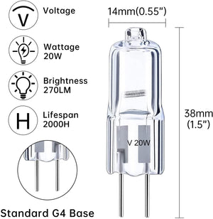10pcs G4 6V 5W/10W Halogen Bulb Light Globe Lamps JC Type Free Shipping