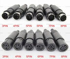 10pcs S-Video terminal Circular Connector Mini DIN 3/4/5/6/7/8 Pin Male/Female With Plastic Handle Adapter Soldering Cables DIY