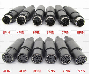 10pcs S-Video terminal Circular Connector Mini DIN 3/4/5/6/7/8 Pin Male/Female With Plastic Handle Adapter Soldering Cables DIY