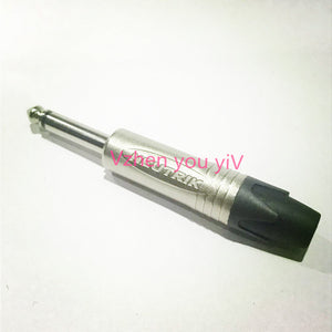 10pcs  for NEUTRIK NP2X/NP2X-B PLUG Mono Professional 2 Pole 6.35 mm 6.5mm Stereo Jack Plug Neutrik 6.35mm jack
