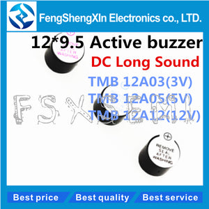10pcs/lot Active buzzer 3V/5V/12V TMB12A03 TMB12A05 TMB12A12 Active Buzzer Magnetic Long Continous Beep Tone 12095 12*9.5mm